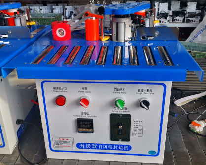 Portable roller-ball mini edge banding machine for seamless finishes